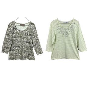 BUNDLE Chico's Stretch Tops Size 1 Medium Size 8 Tees